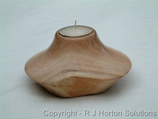 Candle Holder 2 - Stringy Bark Root Holds 9 hour Tea Light - $A20